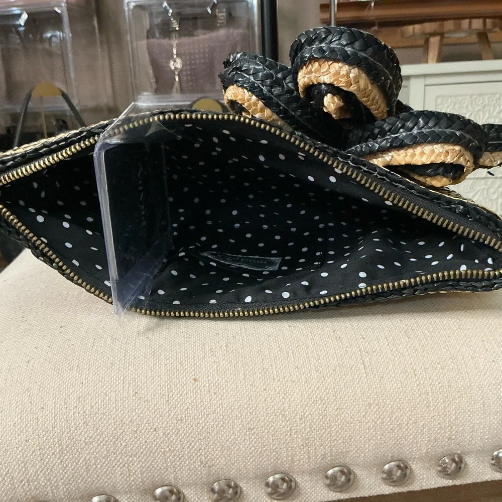 Mud Pie Floral Straw Clutch